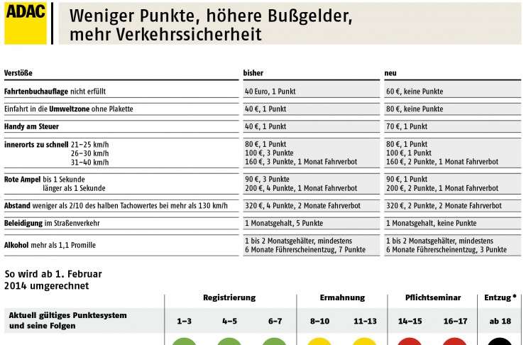 Punktereform in Flensburg: Das ändert sich 2014